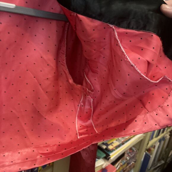 VTG Satin Embroidered Coat Pink Bolero Cropped Black Cindy Lauper Era Iconic M S - Picture 2 of 5